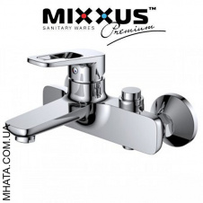 Змішувач для ванни, короткий ніс Mixxus Nevada перемикання на кнопці (Chr-009)