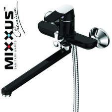 Смеситель для ванны длинный нос MIXXUS Missouri EURO Black черный Chr-006