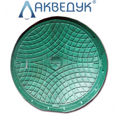 Оглядового каналізаційний люк полімерний Акведук зелений до 6 т 560/730