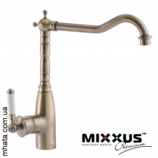 Смеситель для кухни Ухо на гайке MIXXUS Premium Vintage Bronze (Chr-011), Польша