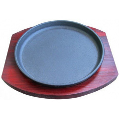 Сковорода 19 см чавунна, з дерев'яною підставкою Empire М-9934 Київ