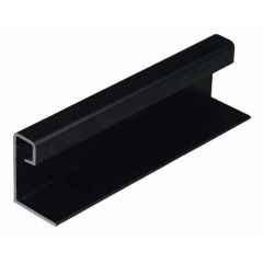 Профіль-ручка для розсувних дверей алюмінієвий 5500 мм чорний Brush Херсон