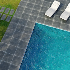 Плитка для тераси Aquaviva Granito Black 595x595x20 мм Київ