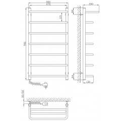 Полотенцесушитель Kosser Скоба 900х500/7 ER (ДСп06ЕR) Киев