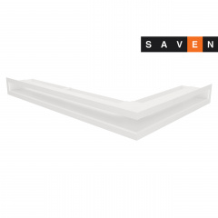 Вентиляционная решетка для камина угловая левая SAVEN Loft Angle 60х400х600 белая Полтава