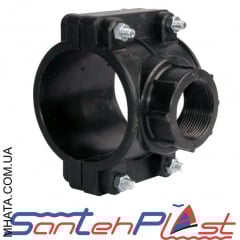 Santehplast Хомут черный с внутренней резьбой 125x3/4" Новомосковск
