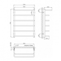 Полотенцесушитель Kosser Трапеція 900х530/8 (ДТ12) Кам'янське
