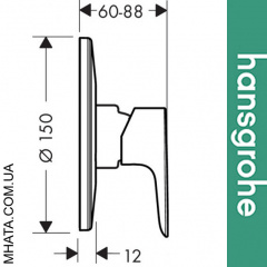 Смеситель Hansgrohe (art 71766000) для ванной встраиваемый Talis Хуст