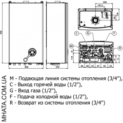 Газовий котел Nova Florida NIBIR CTFS 18 контурний турбований +труба Вінниця