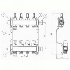 Колектор RAFTEC RC03-10 з витратомірами Житомир