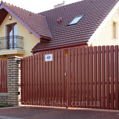 Паркан двосторонній Евроштакетник металевий 0,35 мм Івано-Франківськ