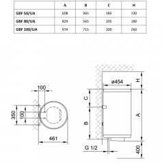 Водонагреватель Gorenje GBF50/UA Надворная