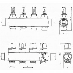 Колектор RAFTEC RC03-05 з витратомірами Київ