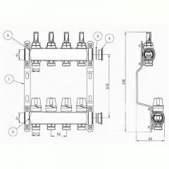 Колектор RAFTEC RC03-05 з витратомірами Київ