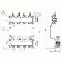 Колектор RAFTEC RC03-05 з витратомірами Київ