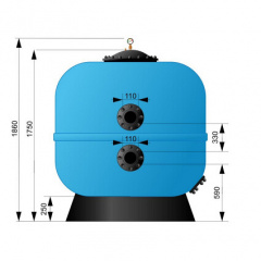 Фільтр Aquaviva M1600 (100 м3 / год D1600) Київ