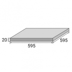 Плитка для тераси Aquaviva Granito Gray 595x595x20 мм Рівне