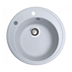 Кухонна мийка Adamant SUN Ø510 мм, з сифоном, 01 білий Житомир