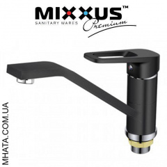 Смеситель для кухни елка на гайке 25 см Mixxus Nevada Black Chr-004 Черкассы
