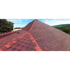 Бітумна черепиця Мозаїка Червоний еко Самбір