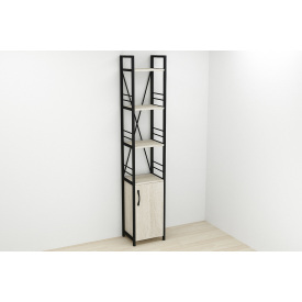 Этажерка 4/34 Ferrum-decor Серии Конект с тумбой 179x34x28 Черный ДСП Сонома (FD1045)