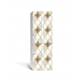 Наклейка на холодильник Zatarga «Візерункові коси» 650х2000 мм вінілова 3Д наклейка декор на кухню самоклеюча