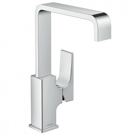 Metropol Смеситель для раковины однорычажный с донным клапаном push open хром HANSGROHE 32511000