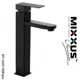 Смеситель для умывальника MIXXUS KUB Black Hight нерж. стали (Chr-001), Польша