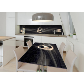 Наклейка 3Д виниловая на стол Zatarga «Кофейное амбре» 650х1200 мм для домов, квартир, столов, кофейн, кафе