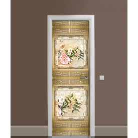 Наклейка на дверь Zatarga «Поющая в цветах» 650х2000 мм виниловая 3Д наклейка декор самоклеящаяся