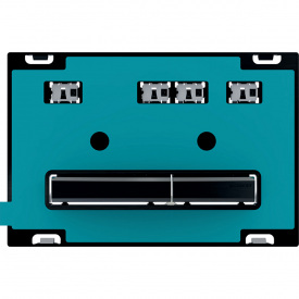 Клавиша смыва Geberit Sigma50 для двойного смыва цвет черный хромированный с индивидуальной вставкой 115.671.00.2