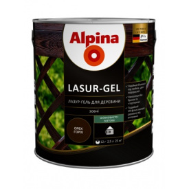 Средство декоративно-защитное для древесины ALPINA LASUR-GEL черный 0,75 л (948103853)
