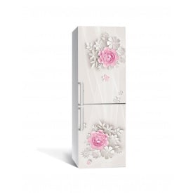 Наклейка на холодильник Zatarga «Бумажные цветы» 650х2000 мм виниловая 3Д наклейка декор на кухню