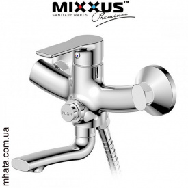 Смеситель для ванны короткий нос MIXXUS Premium Push Euro (Chr-009), Польша
