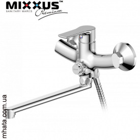 Смеситель для ванны длинный нос MIXXUS Premiun Push EURO (Chr-006), Польша