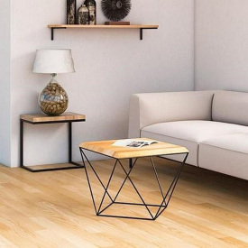 Кофейный журнальный столик в стиле LOFT (NS-492)
