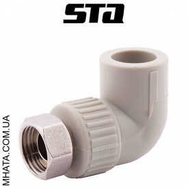 Кут із накидною гайкою STA d20*1/2"в (Сталь), Україна