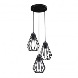 Светильник подвесной в стиле лофт NL 05371-3R MSK Electric на круглой потолочной платформе
