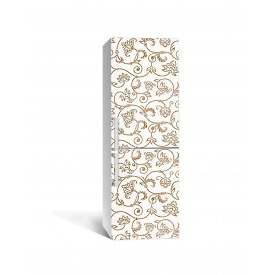 Наклейка на холодильник Zatarga «Золотые вензеля» 650х2000 мм виниловая 3Д наклейка декор на кухню