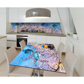 Наклейка 3Д виниловая на стол Zatarga «Японская мудрость» 650х1200 мм для домов, квартир, столов, кофейн, кафе