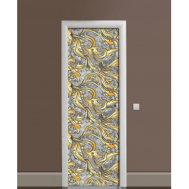 Наклейка на дверь Zatarga «Греческий орнамент» 650х2000 мм виниловая 3Д наклейка декор самоклеящаяся