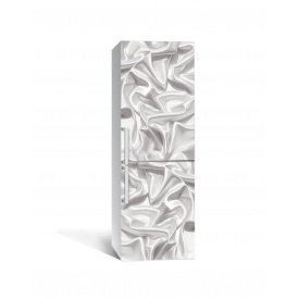 Наклейка на холодильник Zatarga «Білий шовк» 650х2000 мм вінілова 3Д наклейка декор на кухню самоклеюча