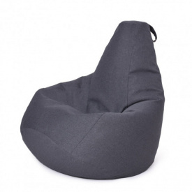 Кресло Мешок Груша Рогожка 120х85 Студия Комфорта размер Стандарт серый