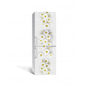 Наклейка на холодильник Zatarga «Ромашкове молоко» 650х2000 мм вінілова 3Д наклейка декор на кухню