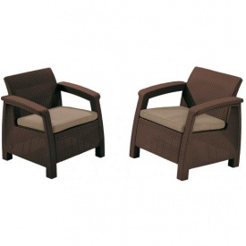 Набір з двох крісел Keter Corfu duo коричневий
