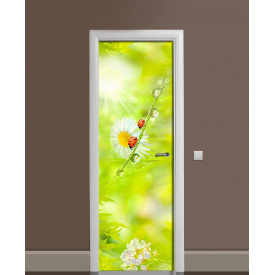 Наклейка на дверь Zatarga «Утренняя роса» 650х2000 мм виниловая 3Д наклейка декор самоклеящаяся