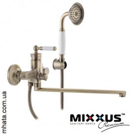 Смеситель для ванны длинный нос MIXXUS Premiun Vintage Bronze EURO (Chr-006), Польша
