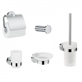 LOGIS набор аксессуаров: крючок, мыльница, держатель туалетной бумаги, стакан, туалетная щётка
