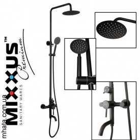MIXXUS SUS-009-J BLACK Душевая колонна со смесителем из нерж. стали SUS304