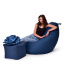 Кресло Мешок Груша Рогожка 150х100 Студия Комфорта размер Большой синий Сумы